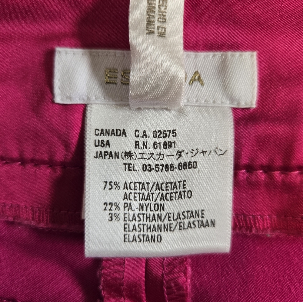 Escada Mid/Low Rise Satin Finish Pants - Picture 4 of 13